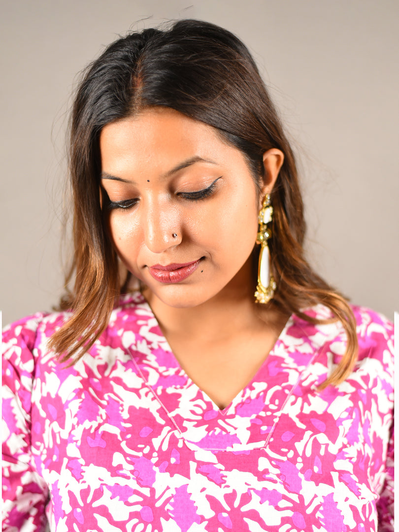 Pink 2 Piece Pure Cotton Suit