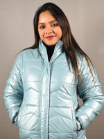 Load image into Gallery viewer, Turquoise Puffer Jacket
