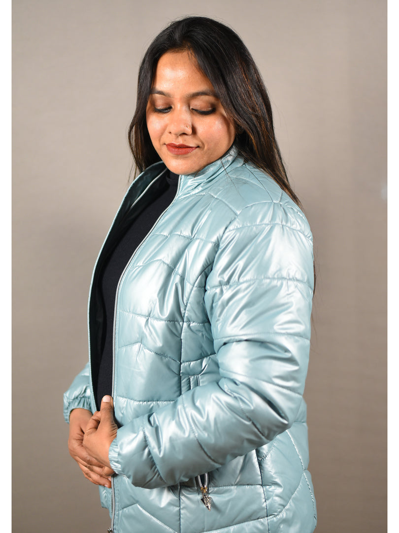 Turquoise Puffer Jacket