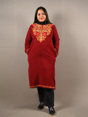 Kashmiri Embroidered Woolen Kurti