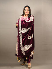 Soft Premium Velvet Embroidered Frock Suit