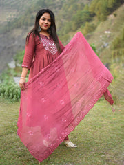 3 Piece Cotton Frock Suit