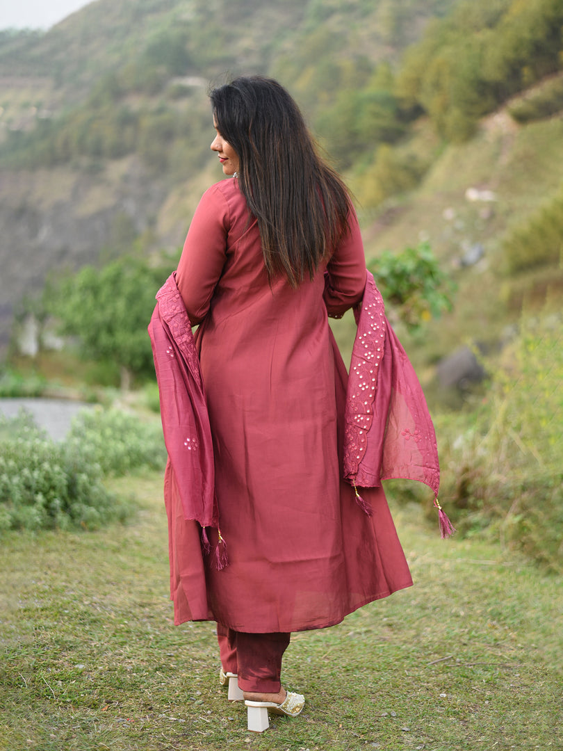 3 Piece Cotton Frock Suit