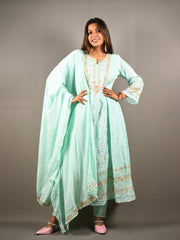 3 Piece Cotton Frock Suit