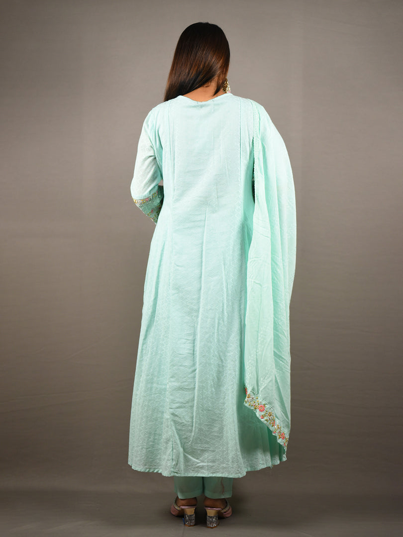 3 Piece Cotton Frock Suit