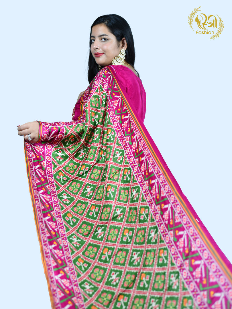 Pink  Digital Printed Fabric Silk Blend Straight Suit with Dupatta