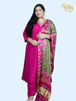 Load image into Gallery viewer, Pink  Digital Printed Fabric Silk Blend Straight Suit with Dupatta
