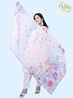 Load image into Gallery viewer, Light Pink Digital Printed Cotton Blend Straight Suit with Dupatta
