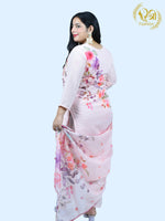 Load image into Gallery viewer, Light Pink Digital Printed Cotton Blend Straight Suit with Dupatta
