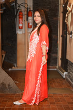 Load image into Gallery viewer, Kashmiri Aari Work Embroidered Long 1 Piece Kaftan
