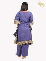 Load image into Gallery viewer, Purple Floral Printed Kaftan Co–ord Set
