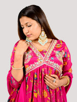 Load image into Gallery viewer, Aliya Cut Suit in Chinon with lining Fabric With Chiffon Dupatta
