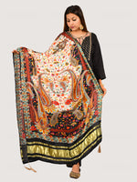 Load image into Gallery viewer, Black Pure Dola Silk With Gajji Patch And Pittan Work And Pure Gajji Silk Dupatta
