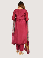 Load image into Gallery viewer, Maroon Pure Dola Silk With Gajji Patch And Pittan Work And Pure Gajji Silk Dupatta
