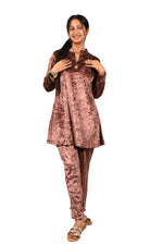 Load image into Gallery viewer, Rose Pink Velvet Machine Weave Co-ord
