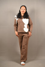 Load image into Gallery viewer, Soft Woolen Brown Co-ord Set
