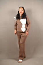 Load image into Gallery viewer, Soft Woolen Brown Co-ord Set
