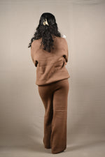 Load image into Gallery viewer, Soft Woolen Brown Co-ord Set
