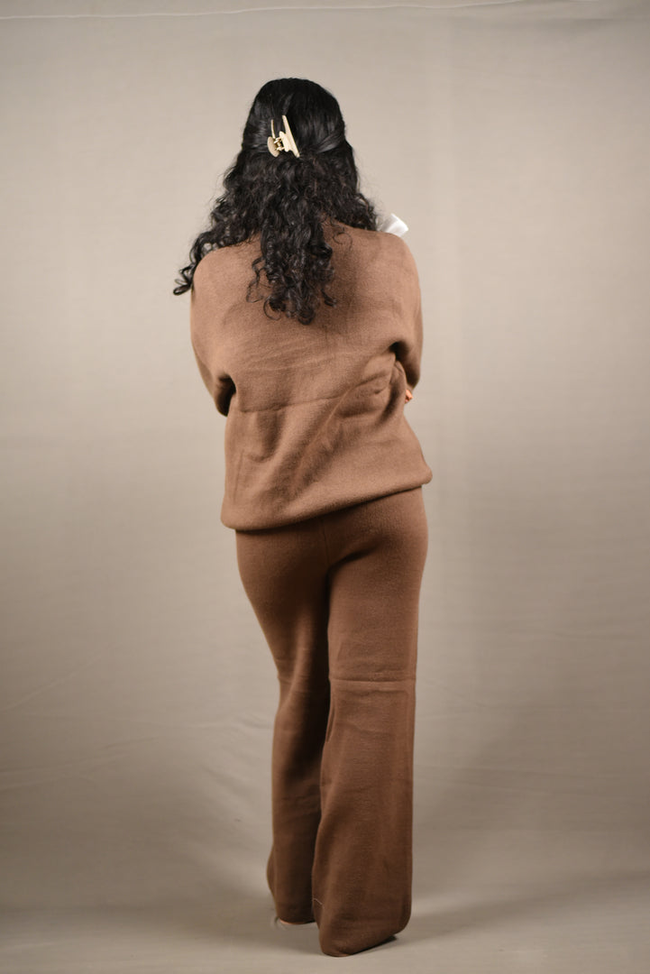 Soft Woolen Brown Co-ord Set